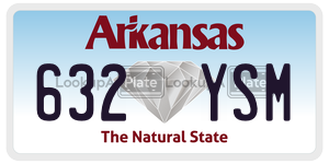 632YSM  license plate in AR