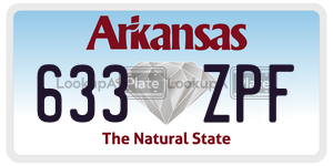 633ZPF license plate in Arkansas