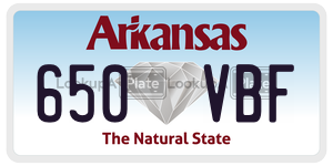 650VBF  license plate in AR
