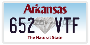 652VTF  license plate in AR