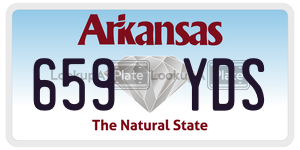 659YDS  license plate in AR