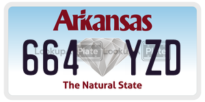 664YZD  license plate in AR