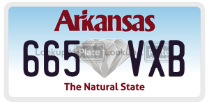 665VXB  license plate in AR