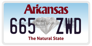 665ZWD  license plate in AR