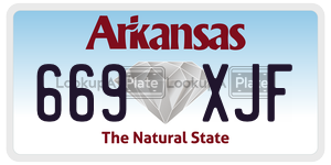 669XJF license plate in Arkansas