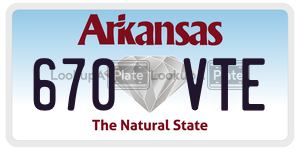 670VTE  license plate in AR