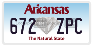 672ZPC  license plate in AR
