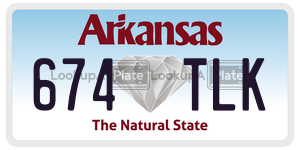 674TLK  license plate in AR