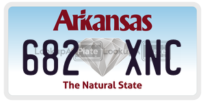 682XNC  license plate in AR