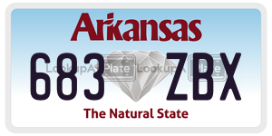 683ZBX  license plate in AR