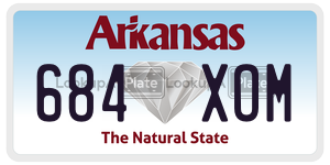 684XOM  license plate in AR
