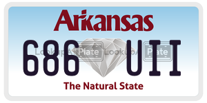 686UII  license plate in AR