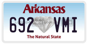 692VMI  license plate in AR