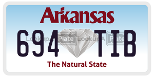 694TIB  license plate in AR