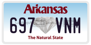 697VNM  license plate in AR