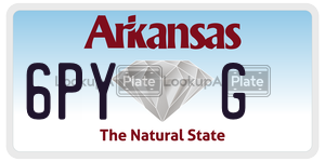 6PYG  license plate in AR