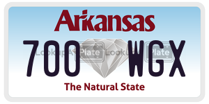 700WGX license plate in Arkansas