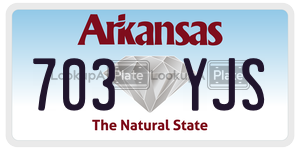 703YJS  license plate in AR