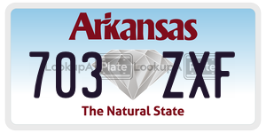 703ZXF  license plate in AR