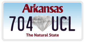 704UCL  license plate in AR