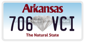 706VCI  license plate in AR