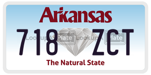718ZCT  license plate in AR