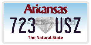 723USZ  license plate in AR