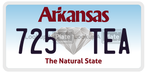 725TEA  license plate in AR