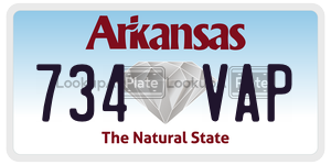 734VAP  license plate in AR