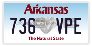 736VPE  license plate in AR