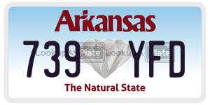 739YFD  license plate in AR