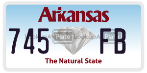 745FB  license plate in AR