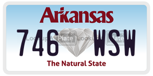 746WSW  license plate in AR