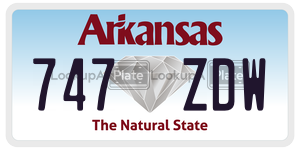 747ZDW  license plate in AR