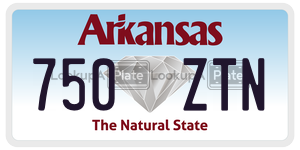 750ZTN  license plate in AR