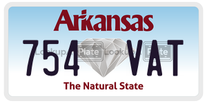 754VAT  license plate in AR