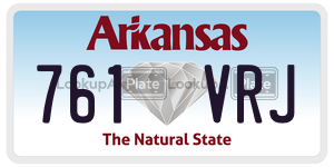 761VRJ  license plate in AR