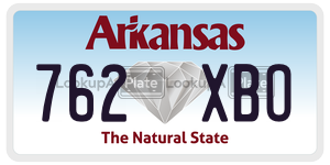 762XBO  license plate in AR