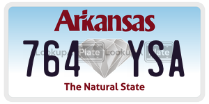 764YSA  license plate in AR