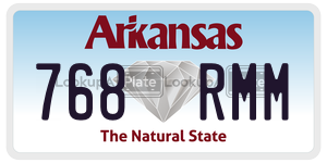 768RMM  license plate in AR