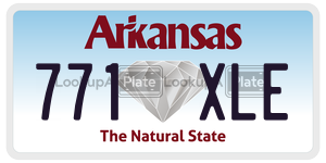 771XLE  license plate in AR