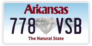 778VSB  license plate in AR