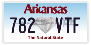 782VTF  license plate in AR