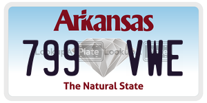 799VWE  license plate in AR