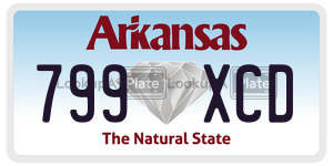 799XCD  license plate in AR
