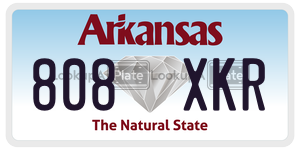 808XKR  license plate in AR