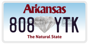 808YTK  license plate in AR
