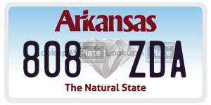 808ZDA  license plate in AR