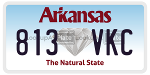 813VKC  license plate in AR