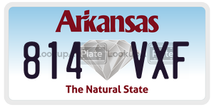 814VXF license plate in Arkansas